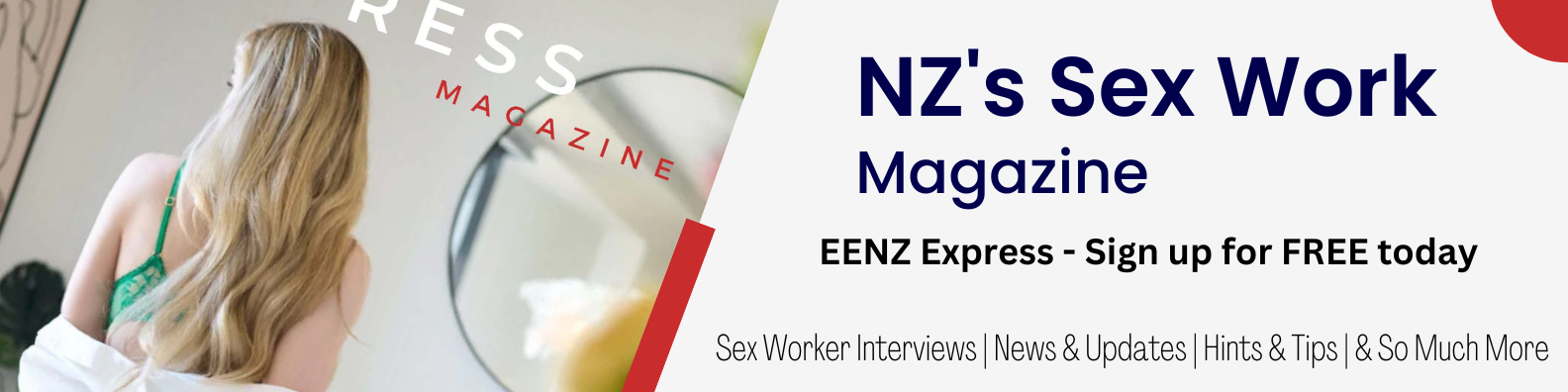 EENZ Express Sex Work Magazine Subscription Banner